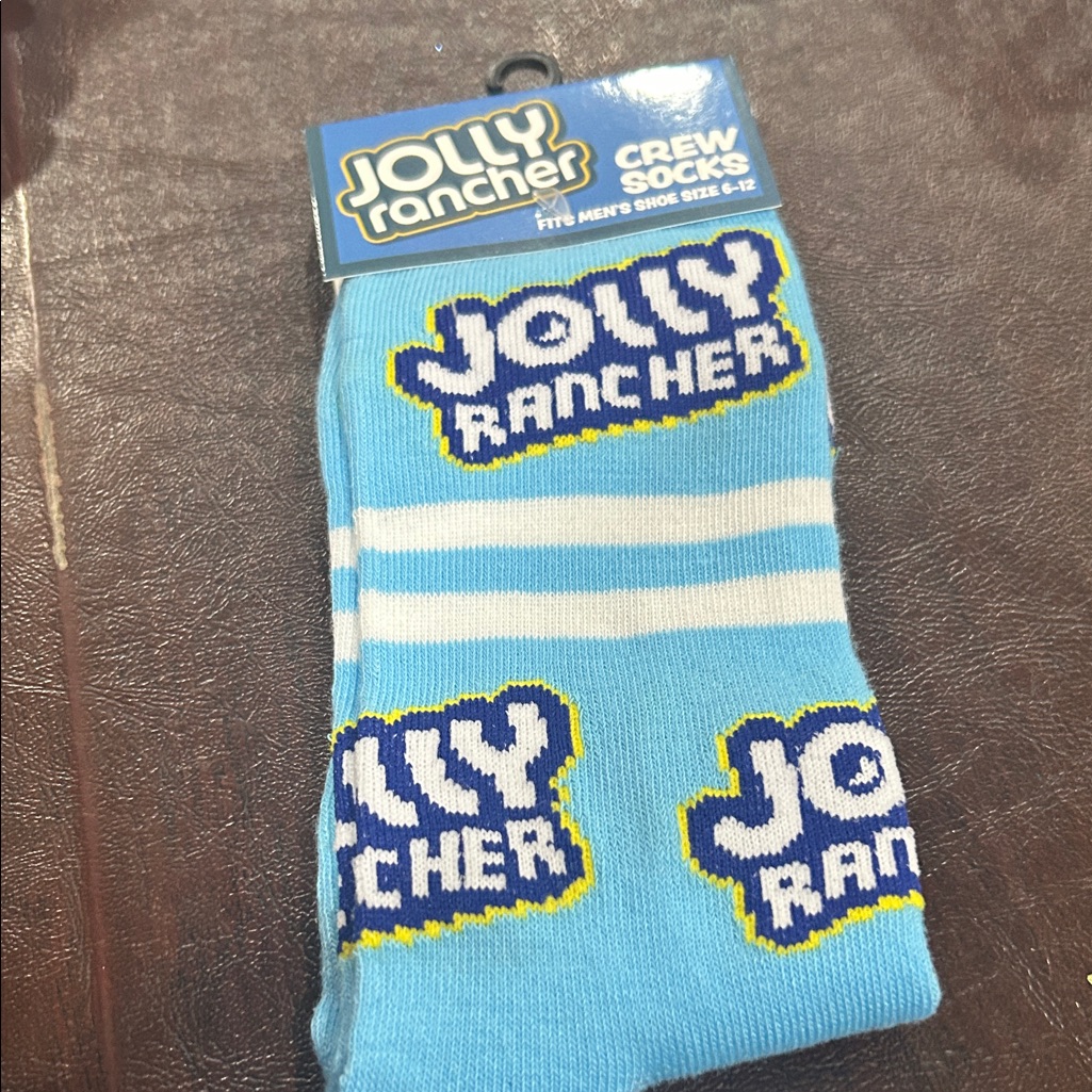 Jolly Rancher Blue Crew Socks